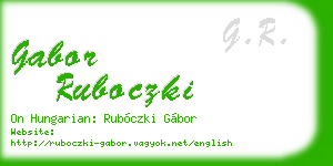 gabor ruboczki business card